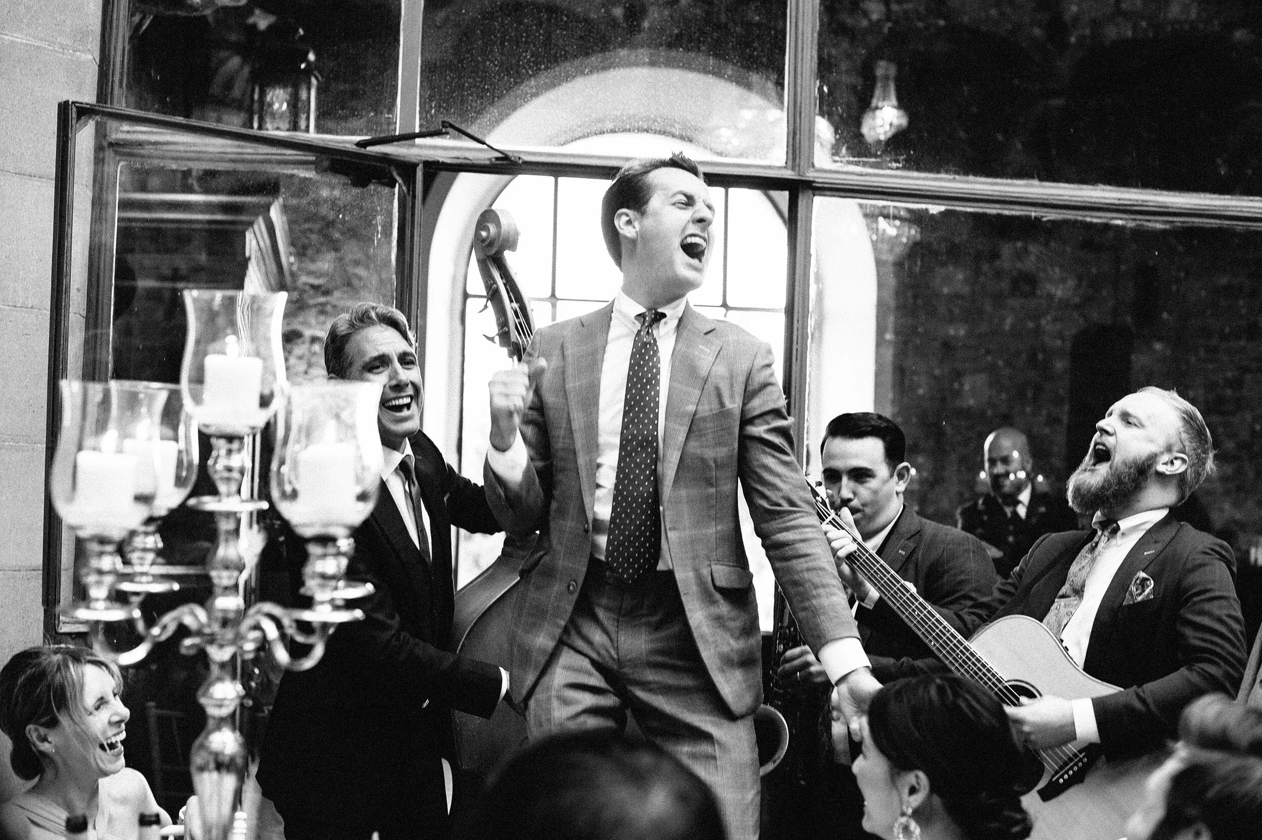 Live band at wedding