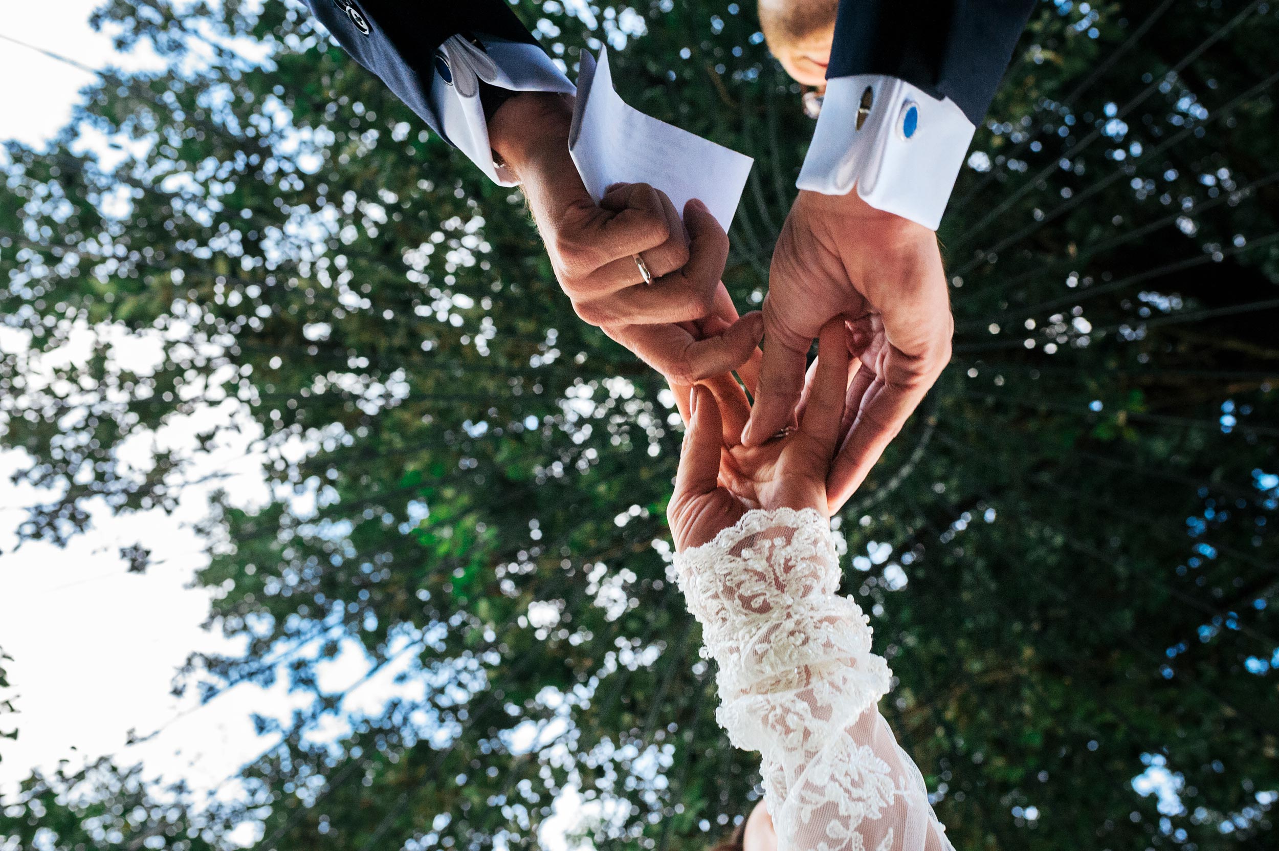 ring exchange from below beautiful perspective