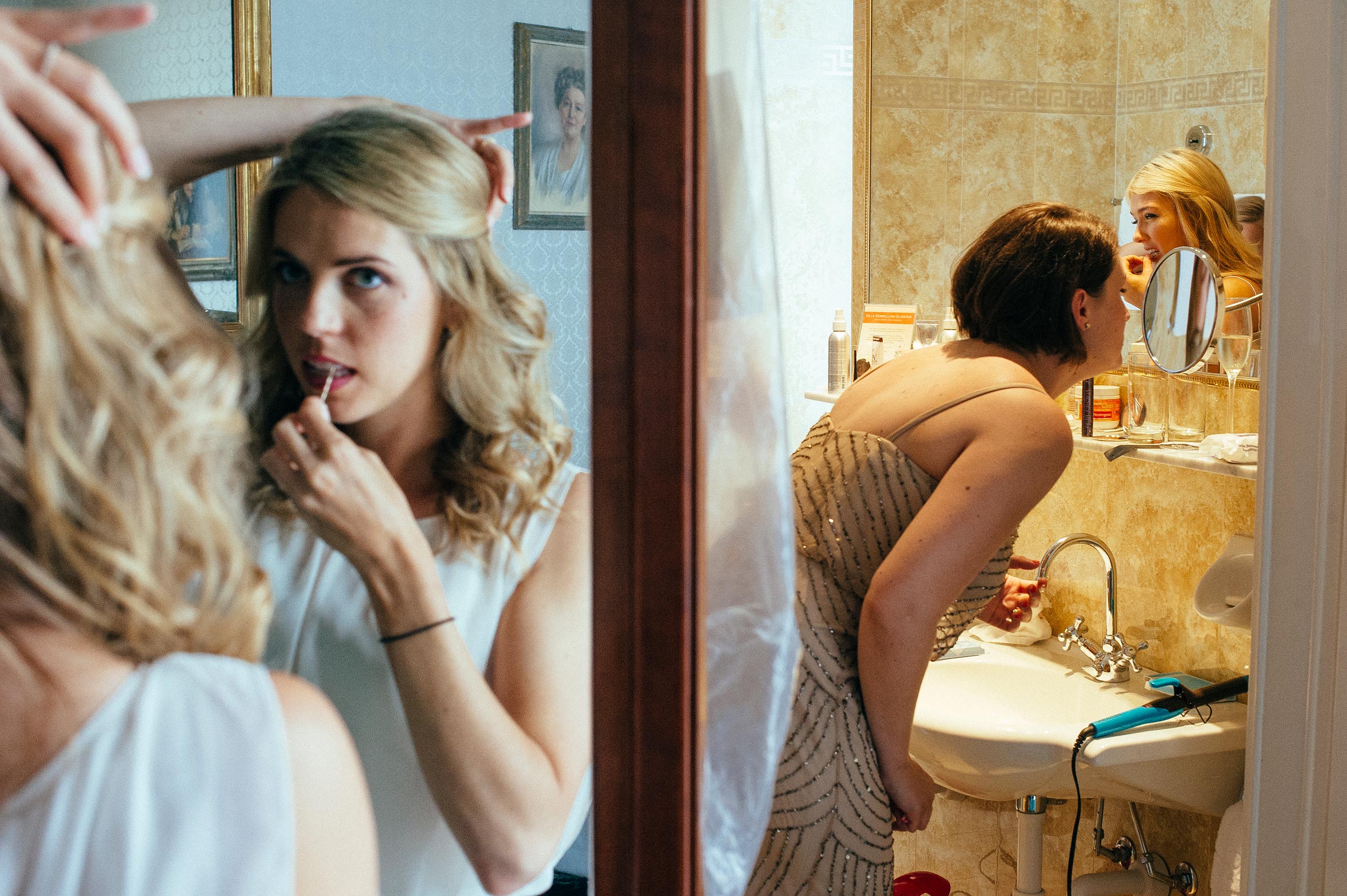 bridesmaids get ready alltogether lake como
