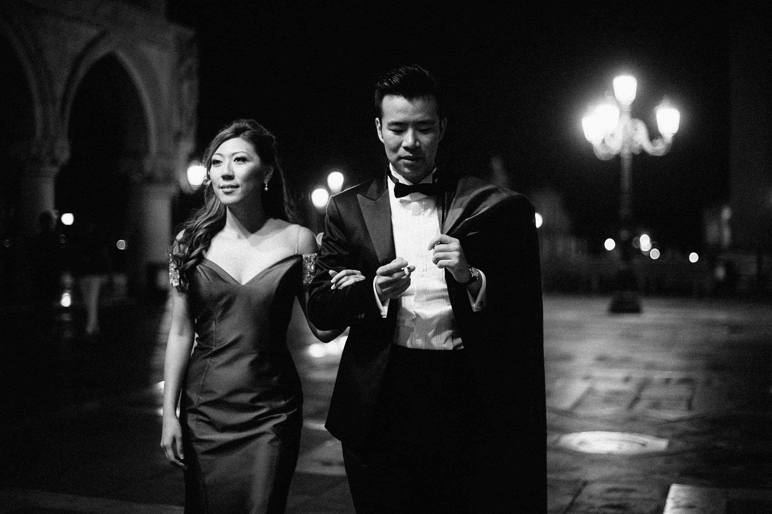 Elegant Chinese couple in Piazza San Marco, Venice